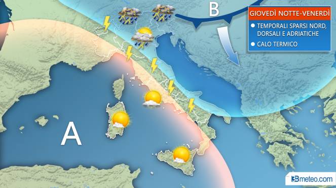 Da venerdì tregua dal caldo, ma durerà poco
