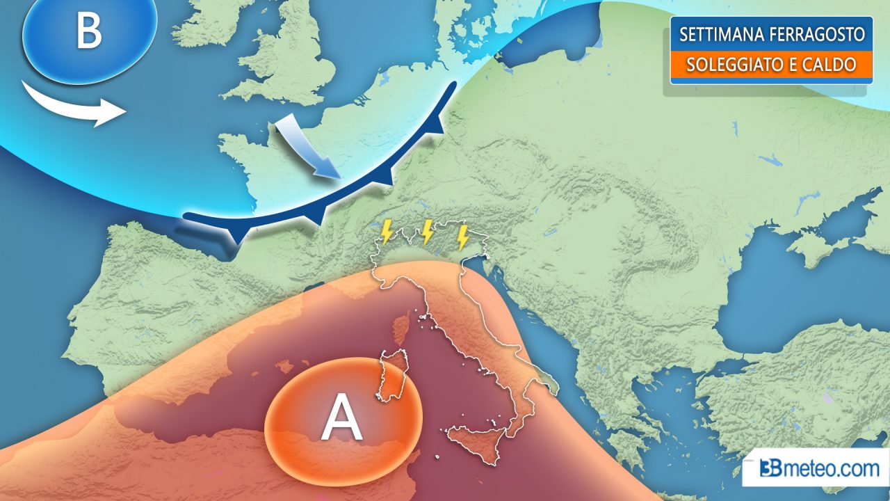 Splende il sole a Ferragosto, torna l’anticiclone afro-mediterraneo