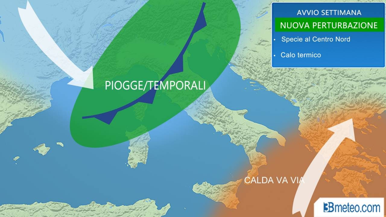 Ancora maltempo e temperature sotto la media