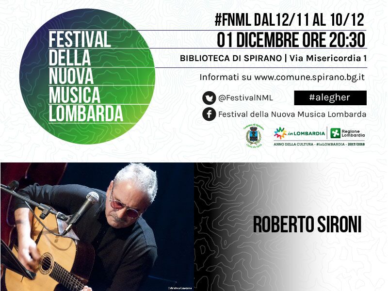 Festival musica Lombarda: questo weekend si esibirà anche Roberto Sironi