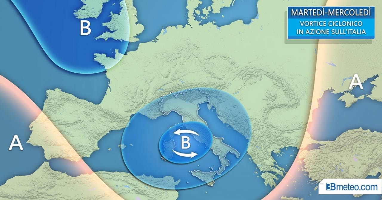 Piogge per un’intera settimana con due perturbazioni
