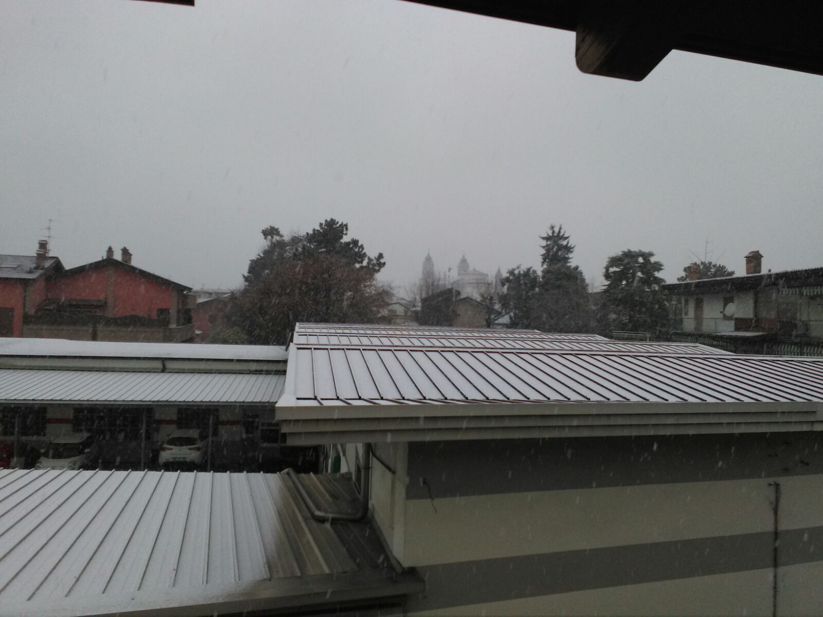 La prima neve nella Bassa -  Romano