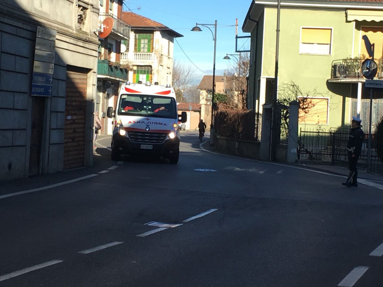 Pedone investito a Caravaggio