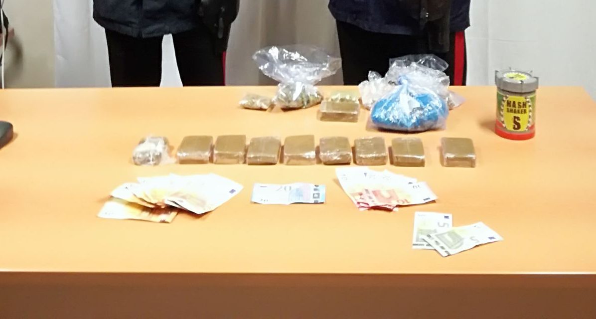 In malattia dal lavoro fermato con un panetto di droga