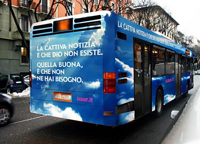 Atm censura Uaar, niente pubblicità degli atei sui mezzi pubblici