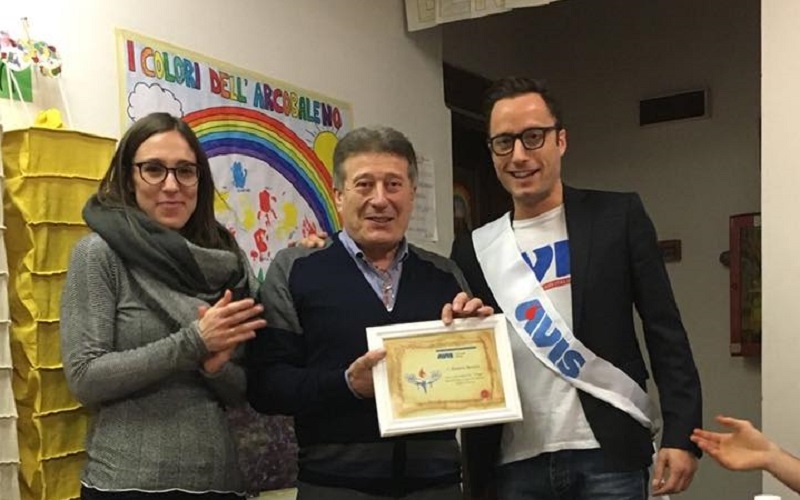 L’Avis di Arcene premia il suo super donatore: è il papà del presidente Bertola