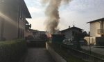 Incendio Verdello brucia il deposito di legna FOTO