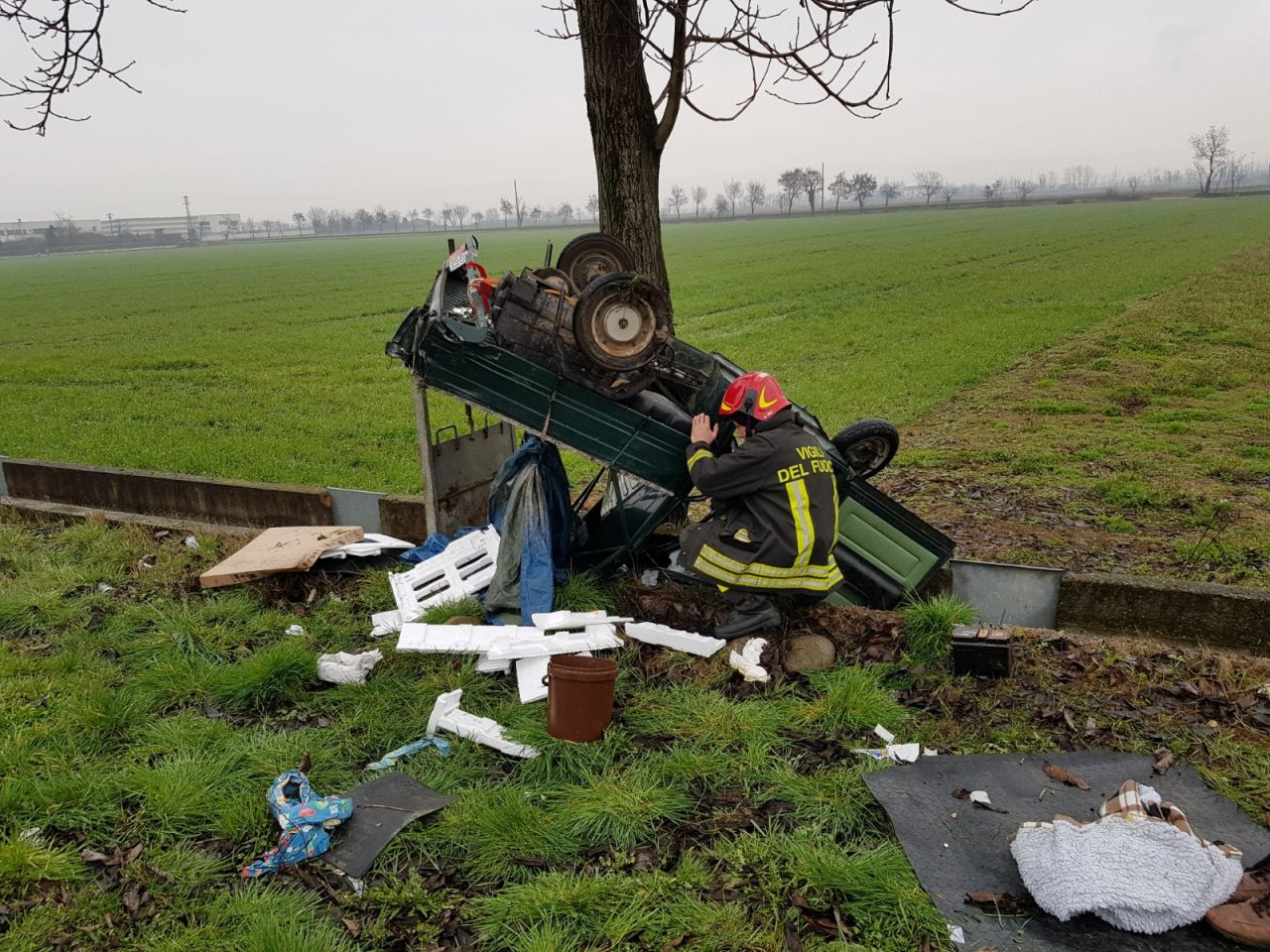 Cividate fuori strada con l’Ape, ferito un 77enne