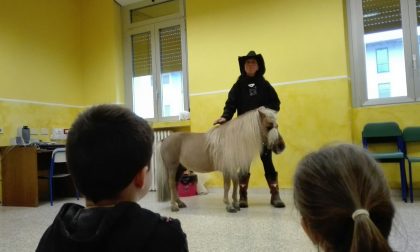 Che ci fa un cavallo in una seconda elementare? Il pony Patrick arriva in aula