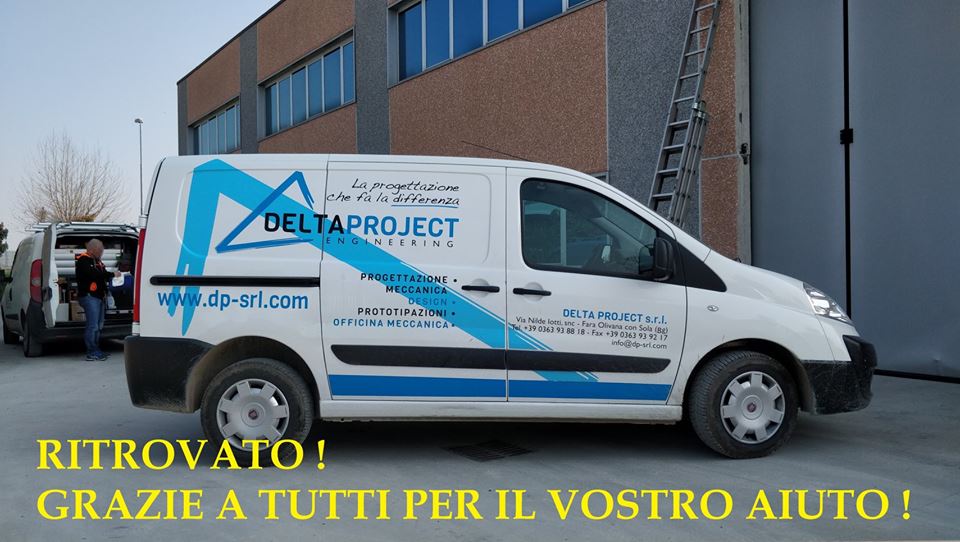 Furgone rubato ritrovato grazie ai social network