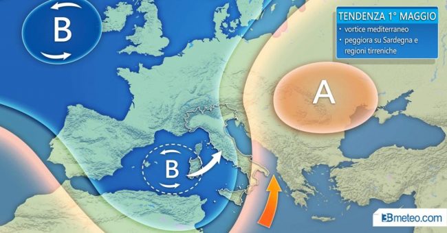 Meteo primo maggio,  rischio pioggia