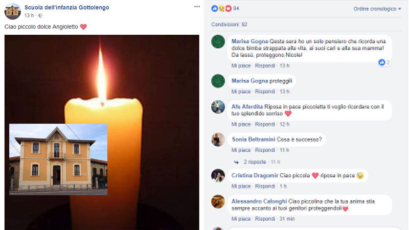 Bimba morta per otite dopo un mese nel Bresciano: aveva solo quattro anni