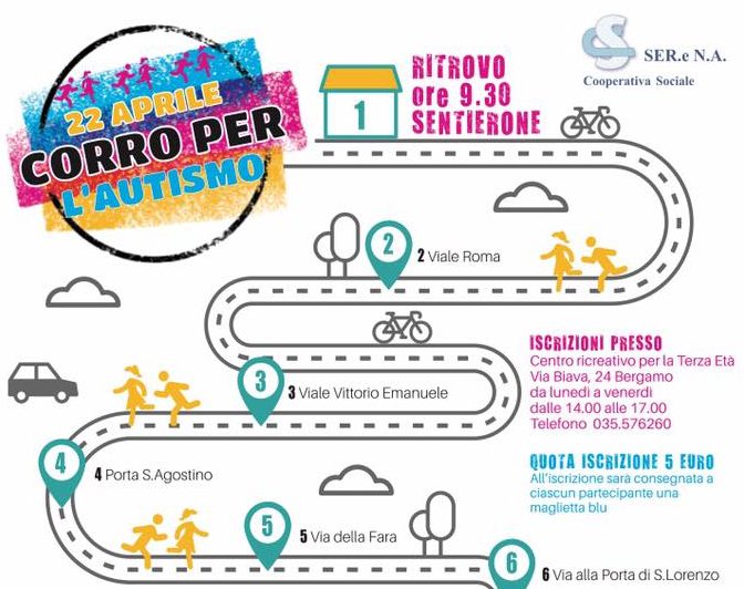 Corro per l’autismo, tutti al Sentierone il 22 aprile