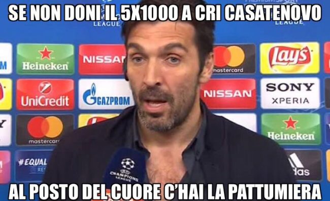 Gigi Buffon testimonial della Croce rossa Casatenovo