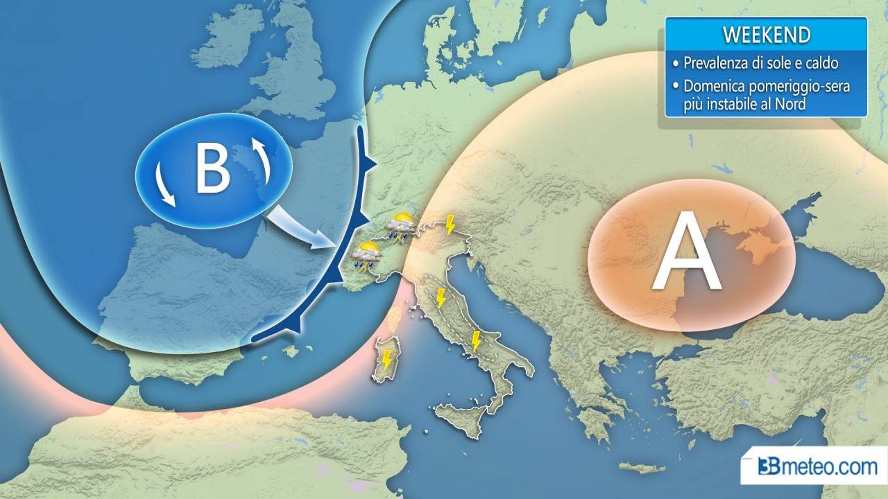Meteo ponte primo maggio variabilità con qualche temporale