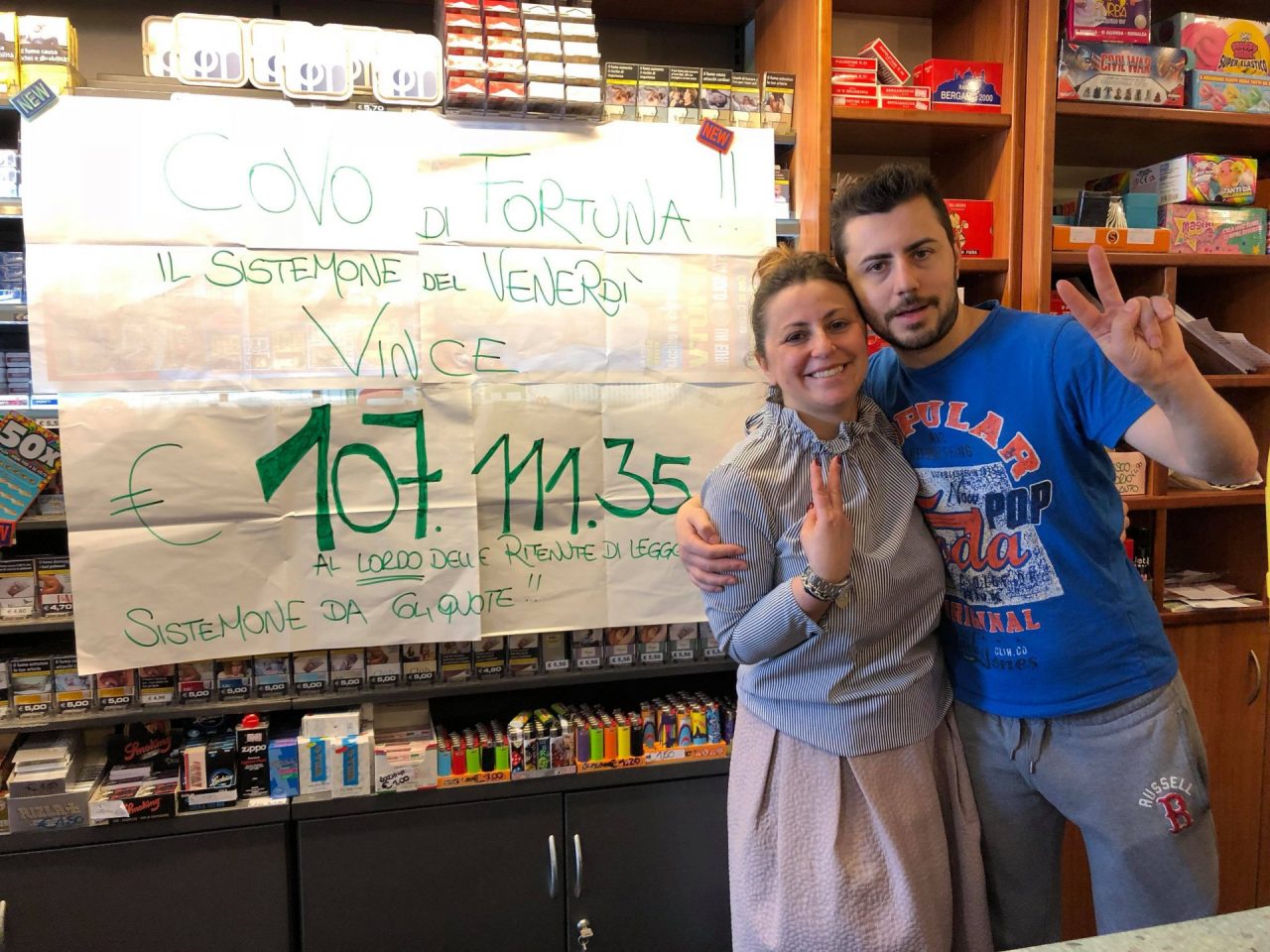 Cinque al Superenalotto, a Covo vinti 100mila euro