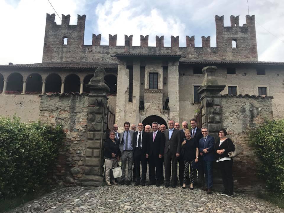 Delegazione tedesca in visita ai castelli di Cavernago