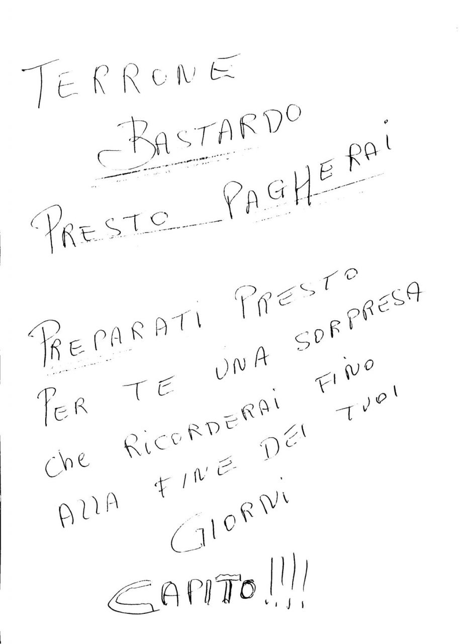 minacciato vincenzo profita