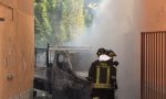 Incendio in via Da Vinci è esploso un furgone FOTO VIDEO