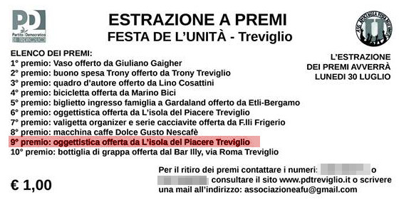 Il sexy shop sponsorizza la Festa dell’Unità Treviglio e mette in crisi il Pd