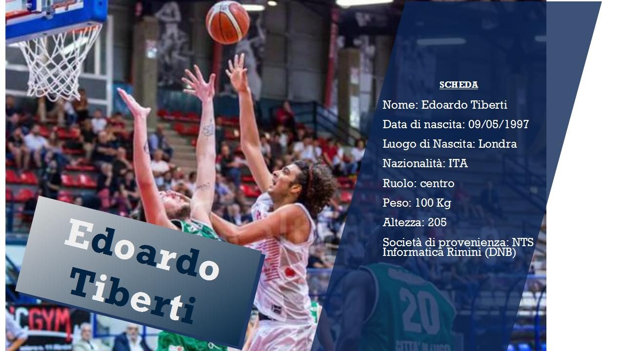 La Blu Basket ha un nuovo centro: benvenuto a Edoardo Tiberti