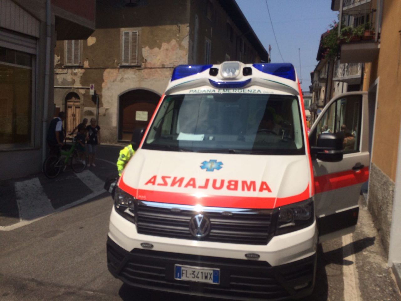 Ciclista investito a Urgnano FOTO