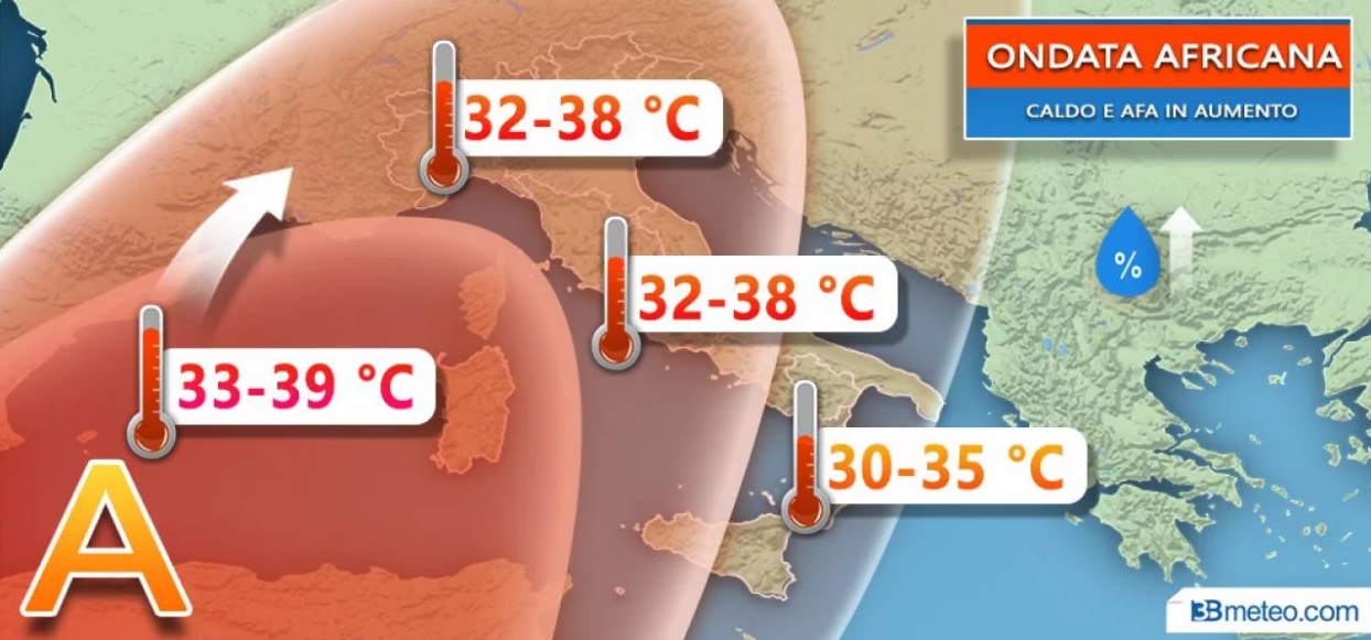 Una forte ondata di caldo in arrivo METEO
