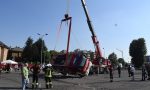 Esercitazione a Melegnano, si ribalta autobotte pompieri VIDEO e FOTO