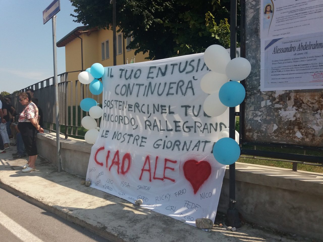 Addio Alessandro Abdelrahman masano