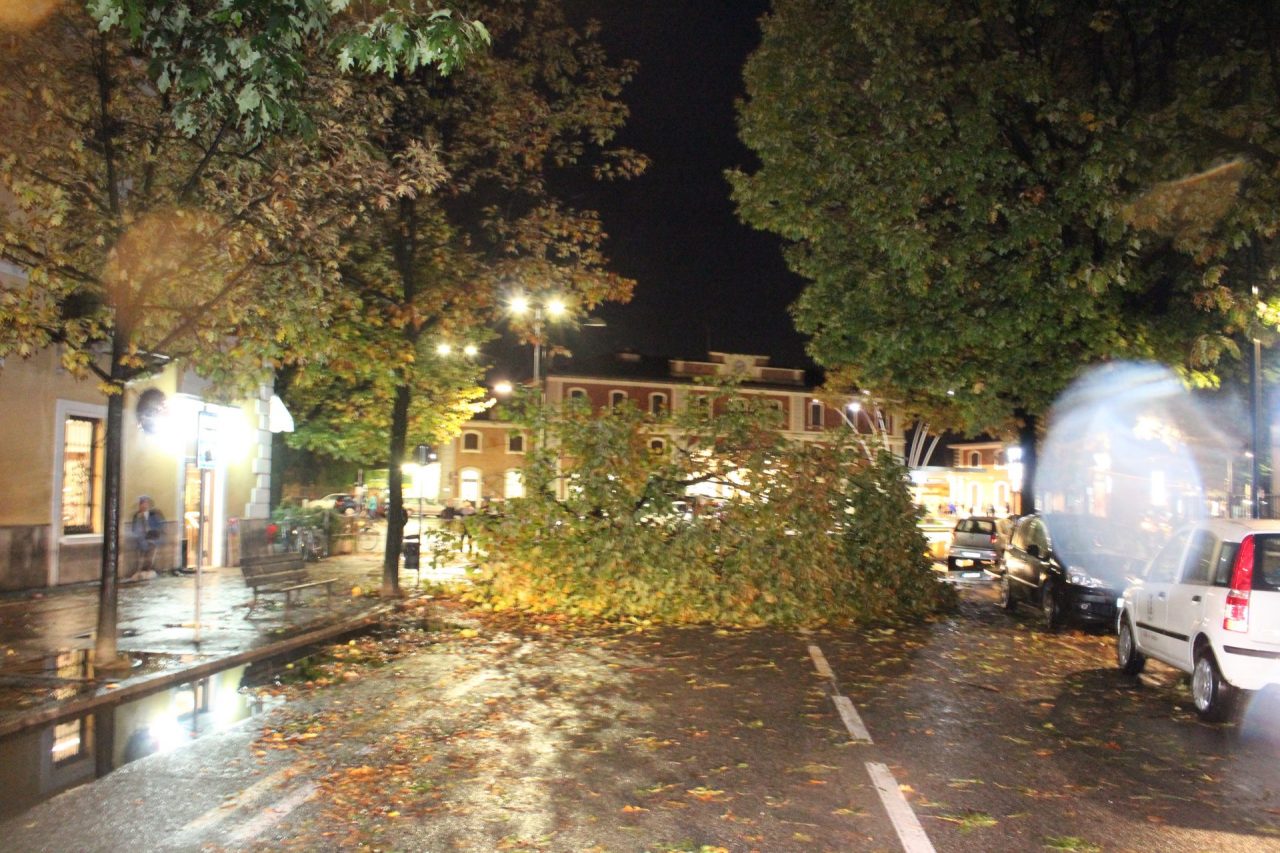 Maltempo Treviglio - Viale della stazione