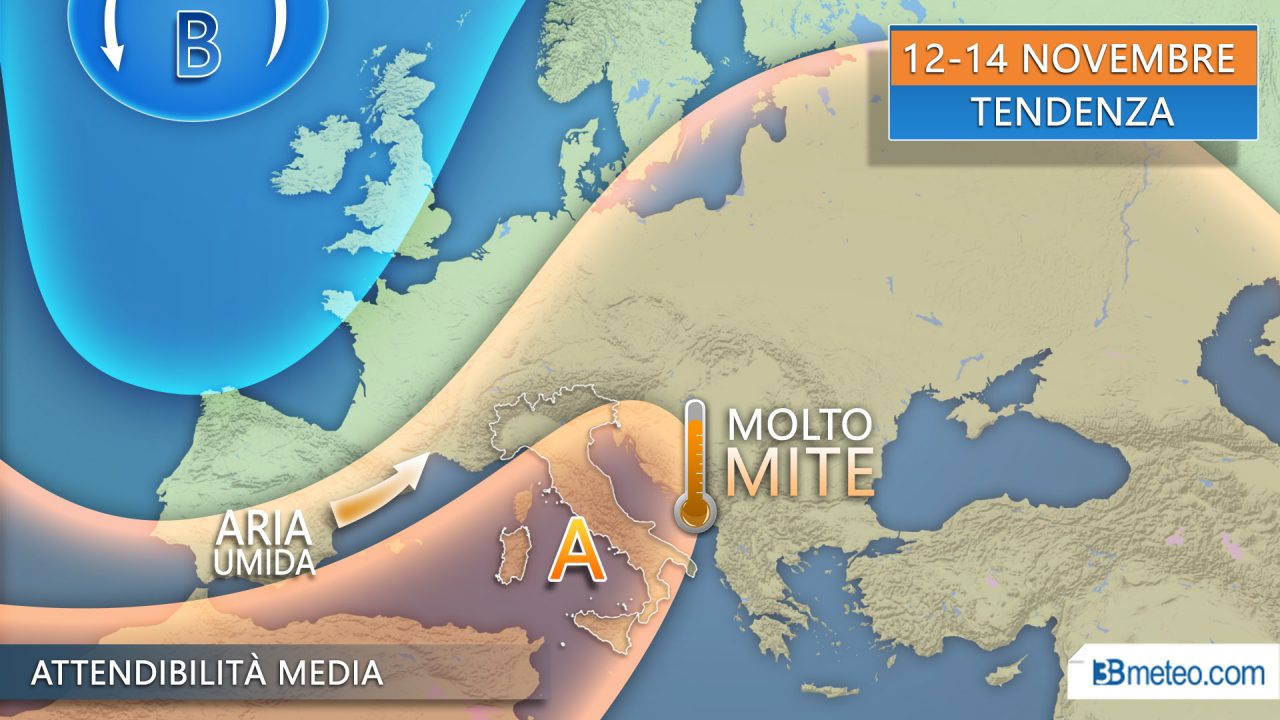 Weekend incerto poi l’Estate di San Martino PREVISIONI METEO