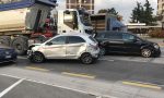 Carambola a Zingonia, scontro tra Tir e 4 auto davanti al Palace Hotel FOTO