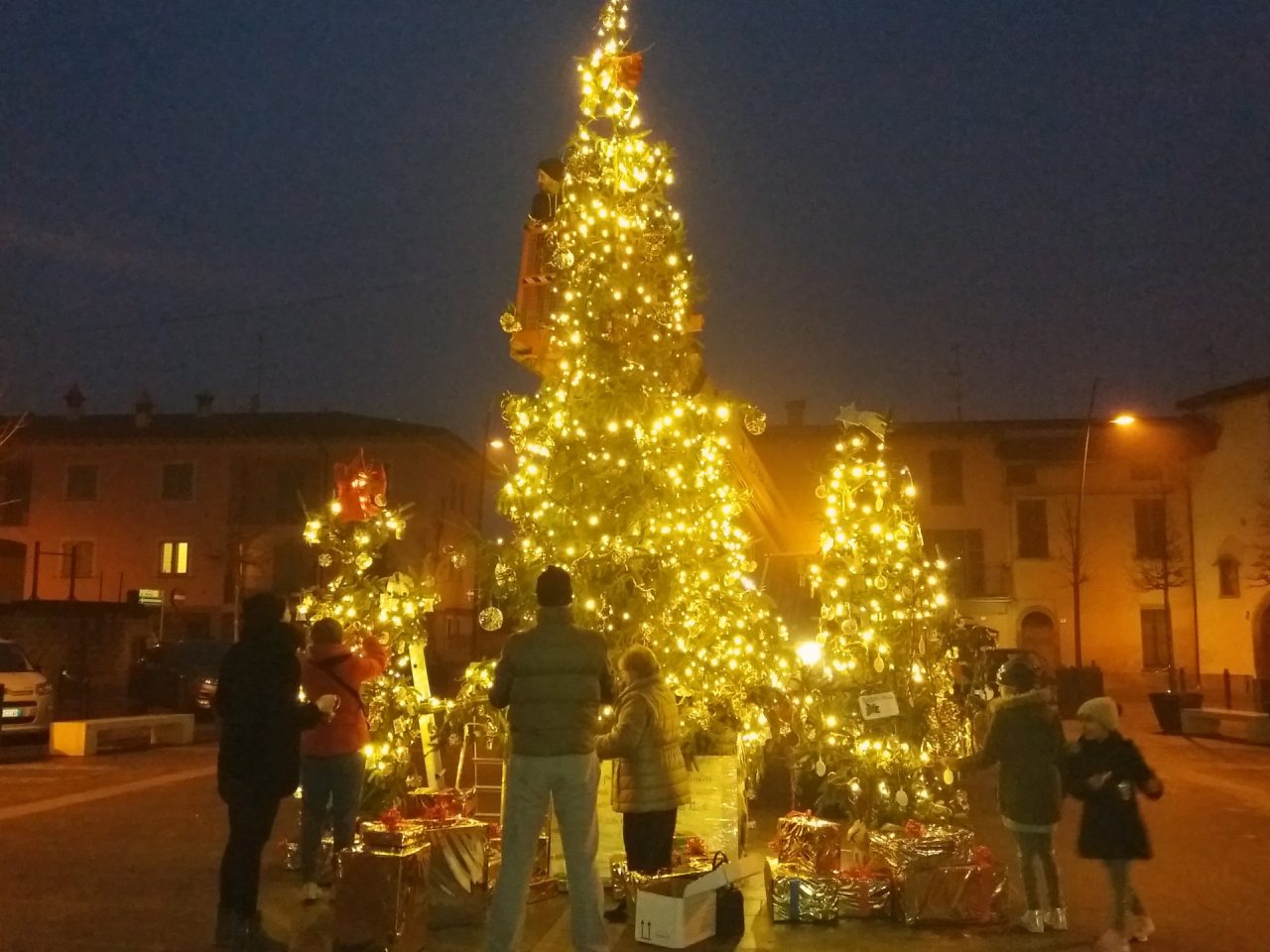 Alberi di Natale in piazza per aiutare il Veneto colpito dalle alluvioni FOTO