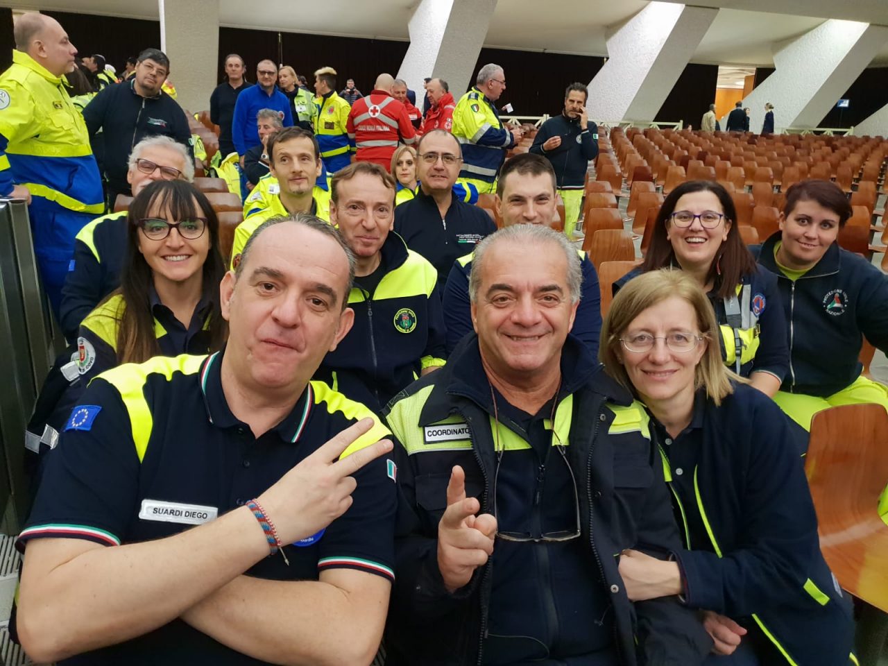 volontari bergamaschi in udienza dal Papa
