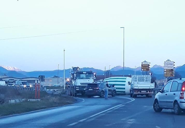 Incidente a Zanica, traffico in tilt per Bergamo