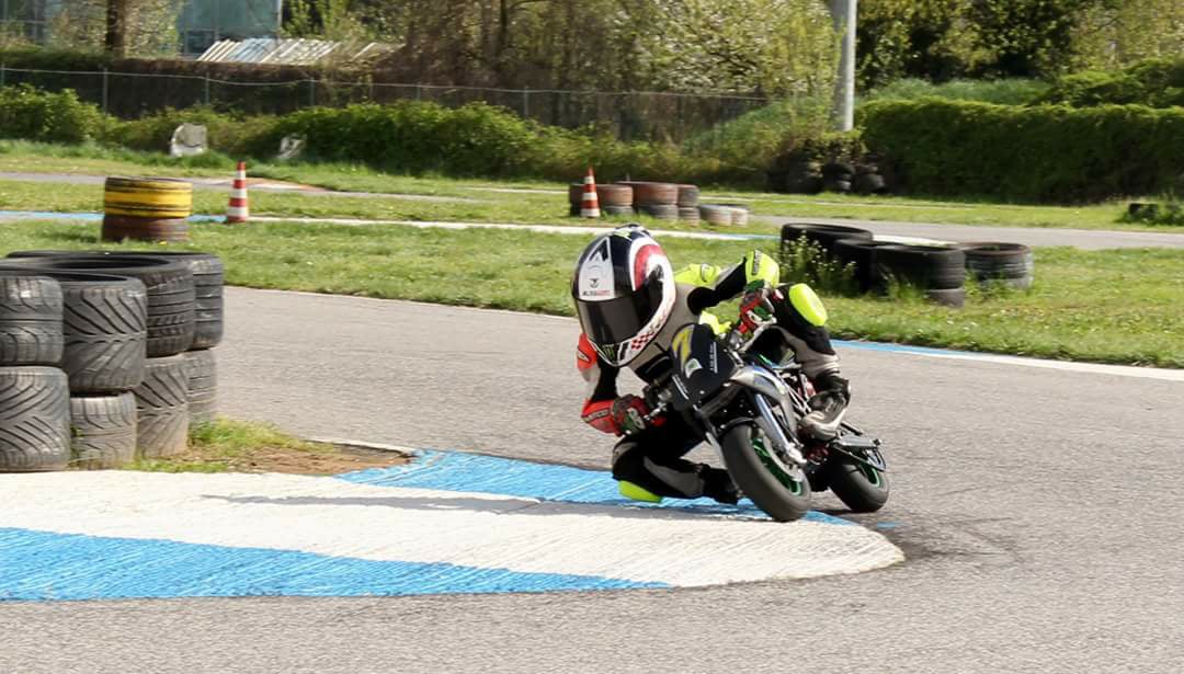 Cristian Borrelli al campionato italiano di velocità minimoto