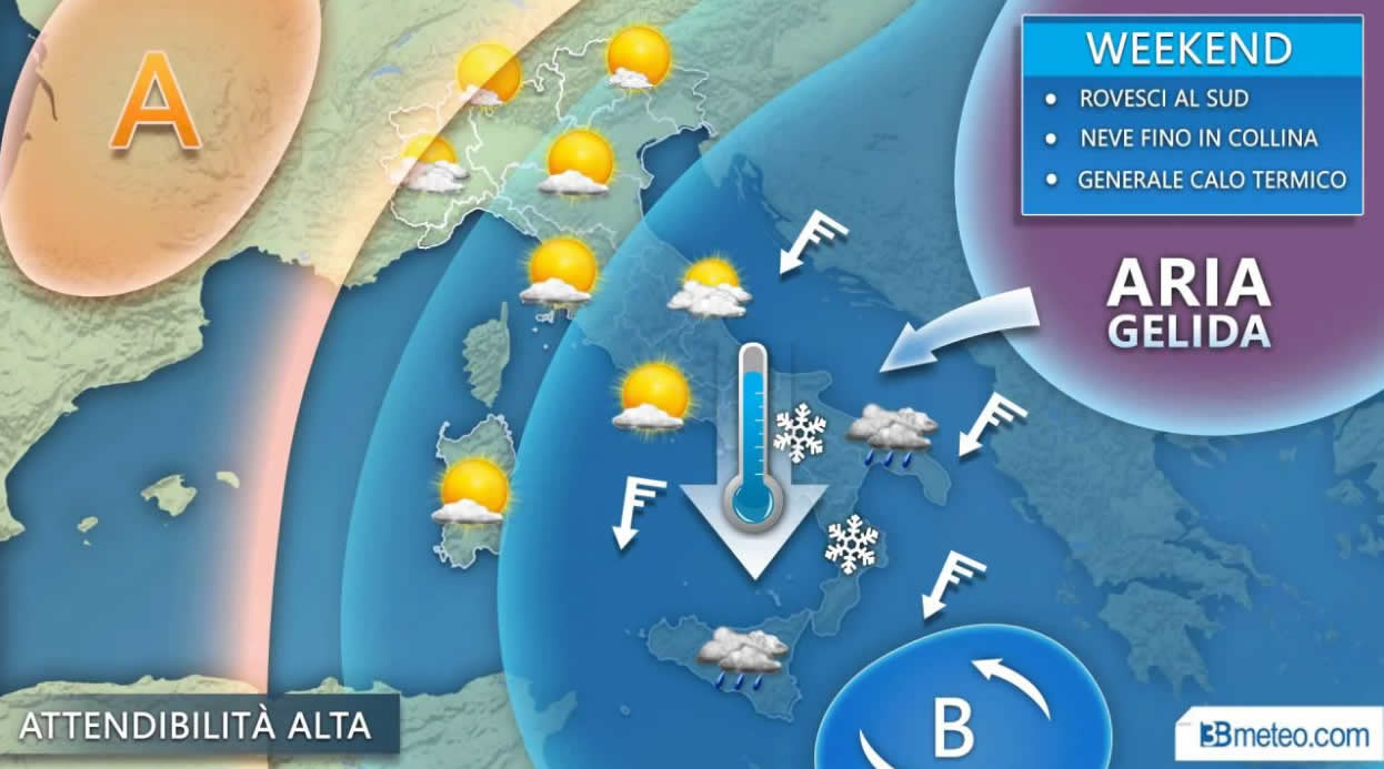 Freddo russo in arrivo nel weekend PREVISIONI METEO
