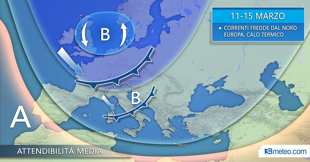 Giovedì nuova perturbazione, colpito il Nord con pioggia e neve sulle Alpi PREVISIONI METEO