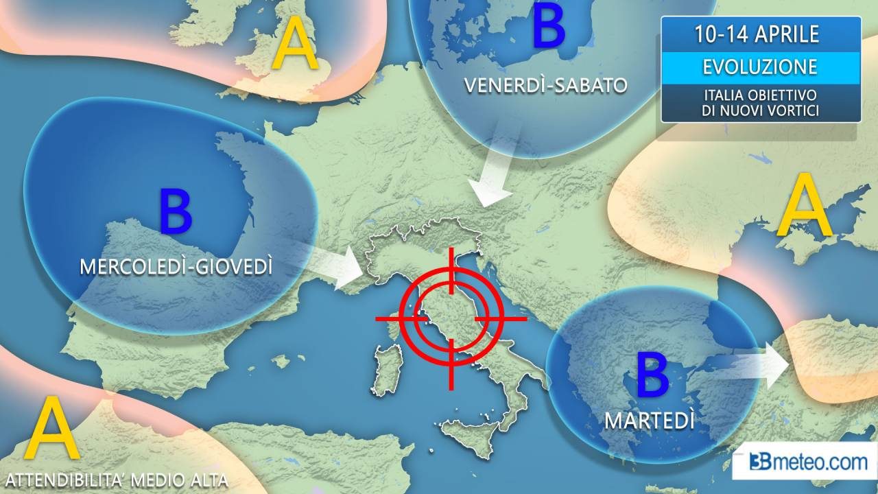 Primavera capricciosa, sarà una settimana di acquazzoni e temporali PREVISIONI METEO