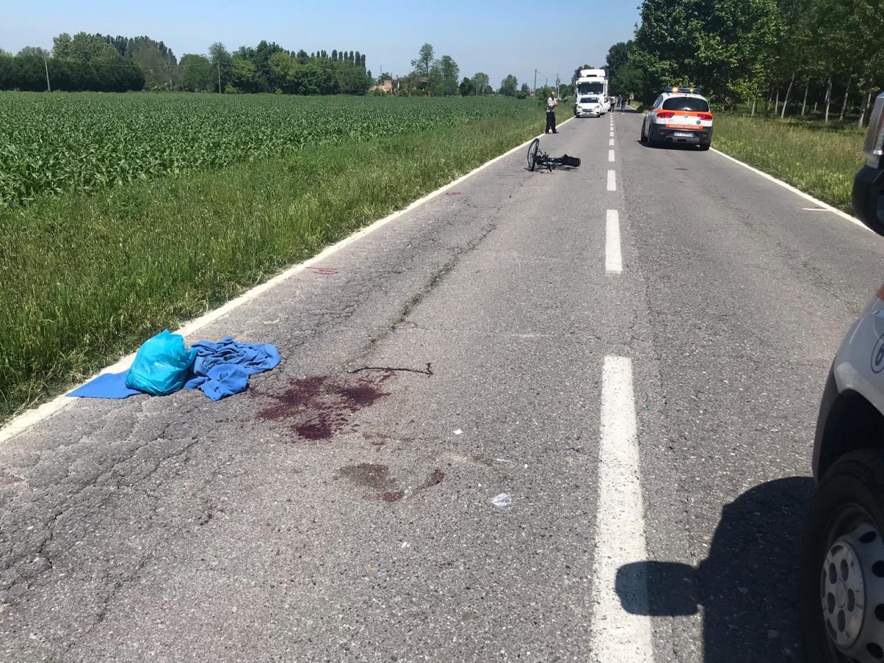 Investimento ciclista, richiesto l’elisoccorso