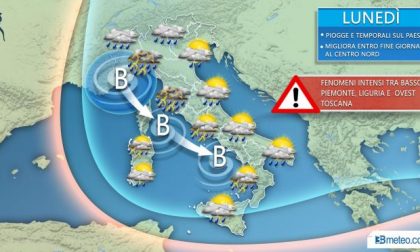 Meteo: temporali e nubifragi sul Nord Italia, temperature in forte calo