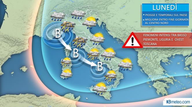 Meteo: temporali e nubifragi sul Nord Italia, temperature in forte calo