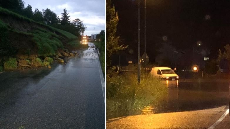 Terza notte di disastri per il maltempo: strade chiuse per frane e allagamenti. Esondato il Bevera.  FOTO E VIDEO