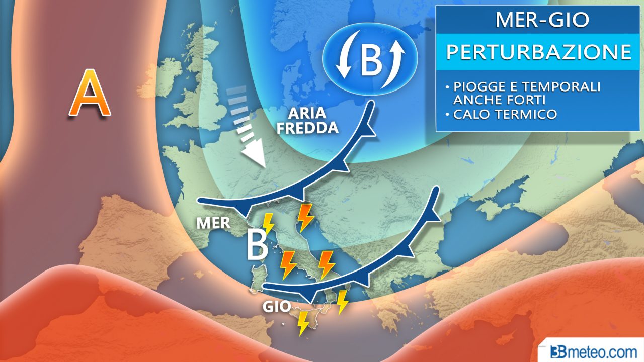 Ultime ore di caldo anomalo poi le piogge porteranno fresco e vento forte PREVISIONI METEO