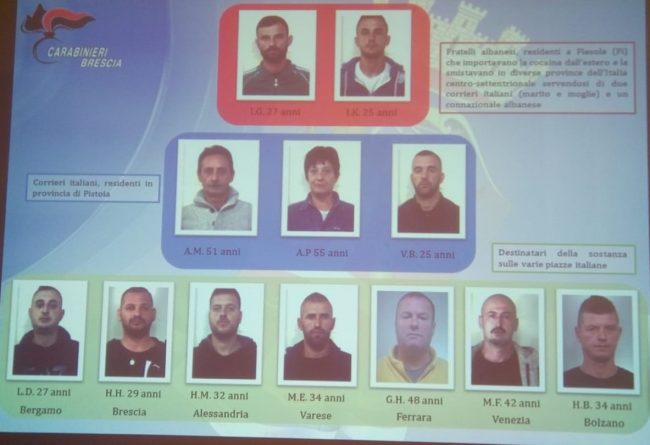 Colpo al narcotraffico albanese, sequestrati 10 chili di droga