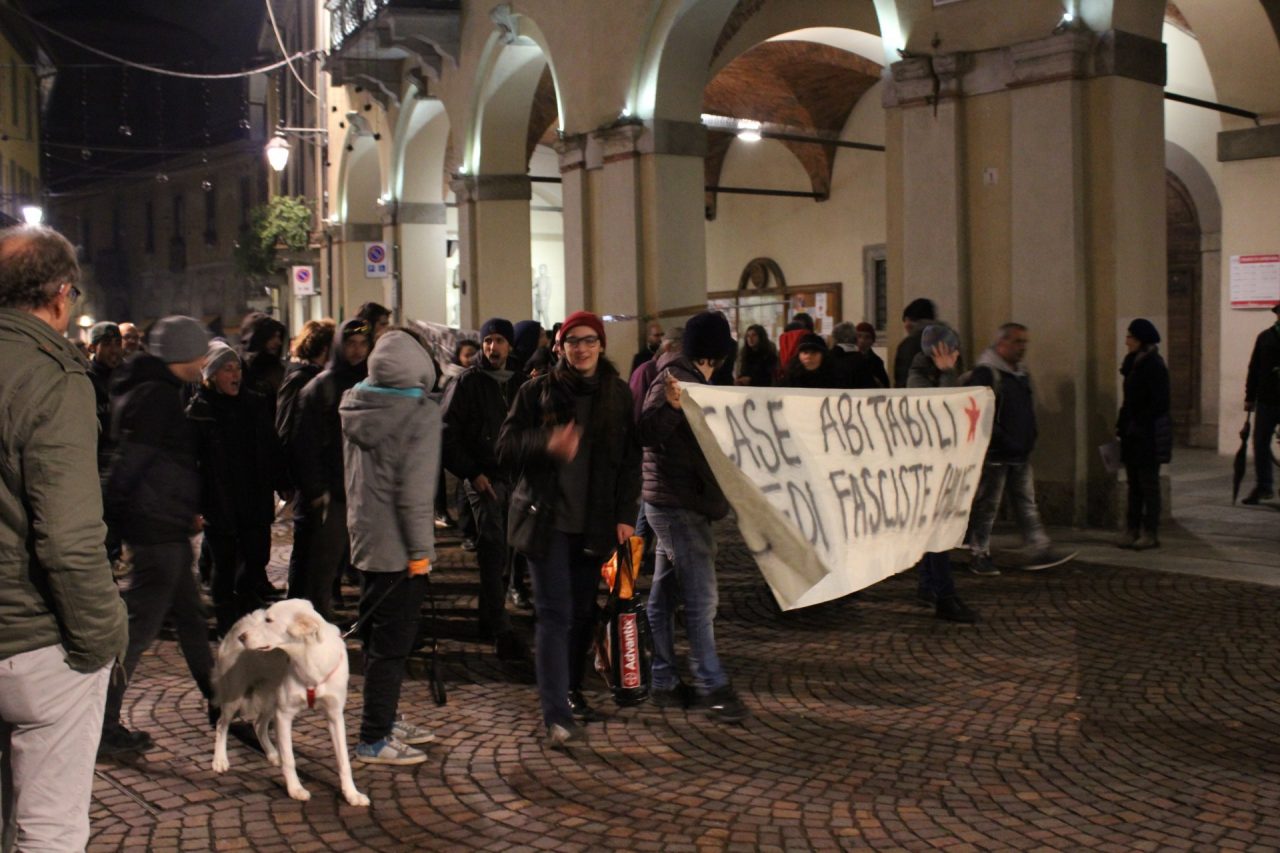 La partenza del corteo non autorizzato