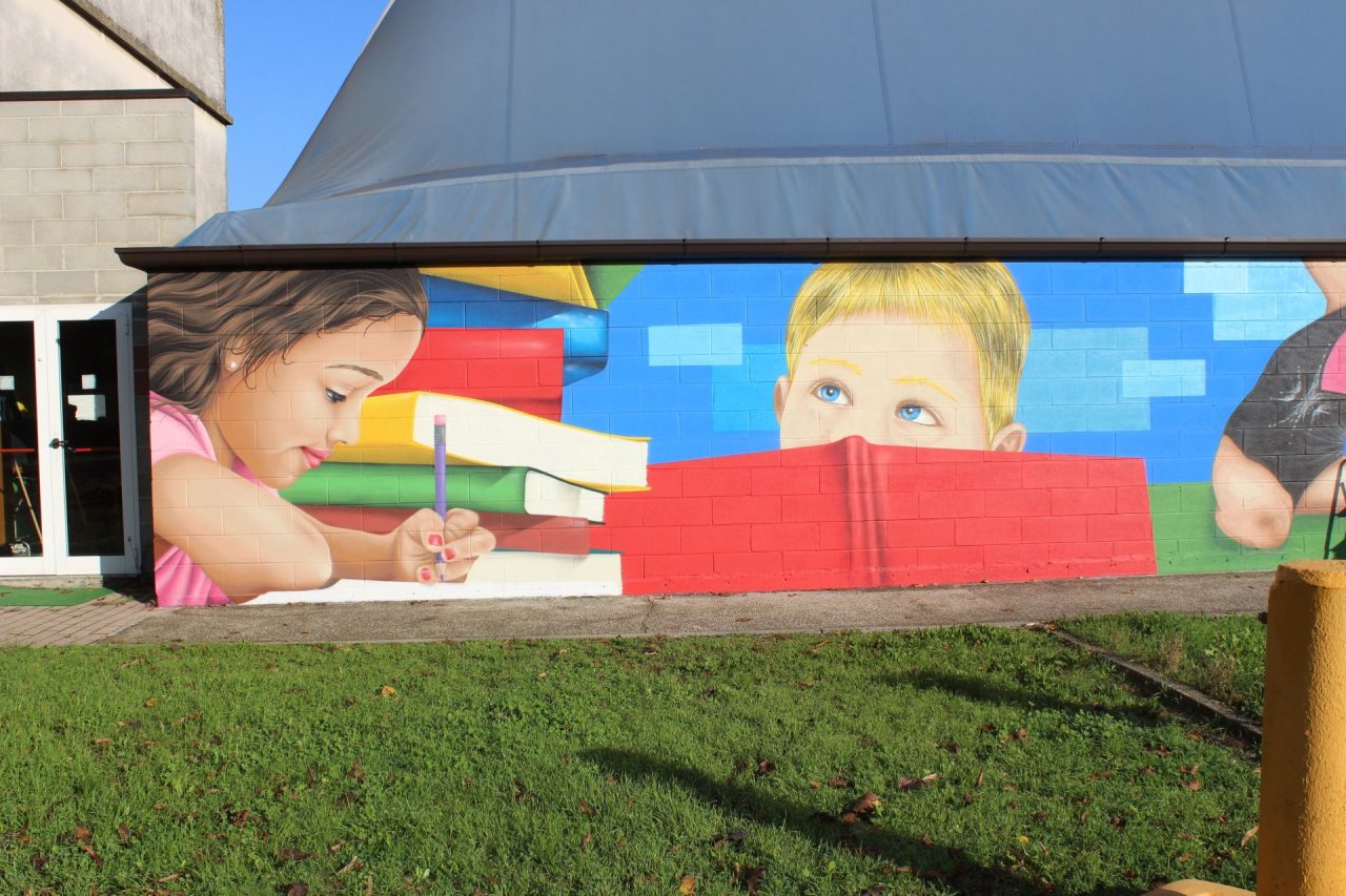 Lo street artist William Gervasoni all’opera a Fara Olivana FOTO