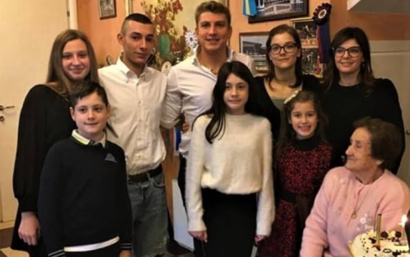 Lucia Amalfi, 100 anni, e il fratello Natale, 93: è festa a Pumenengo