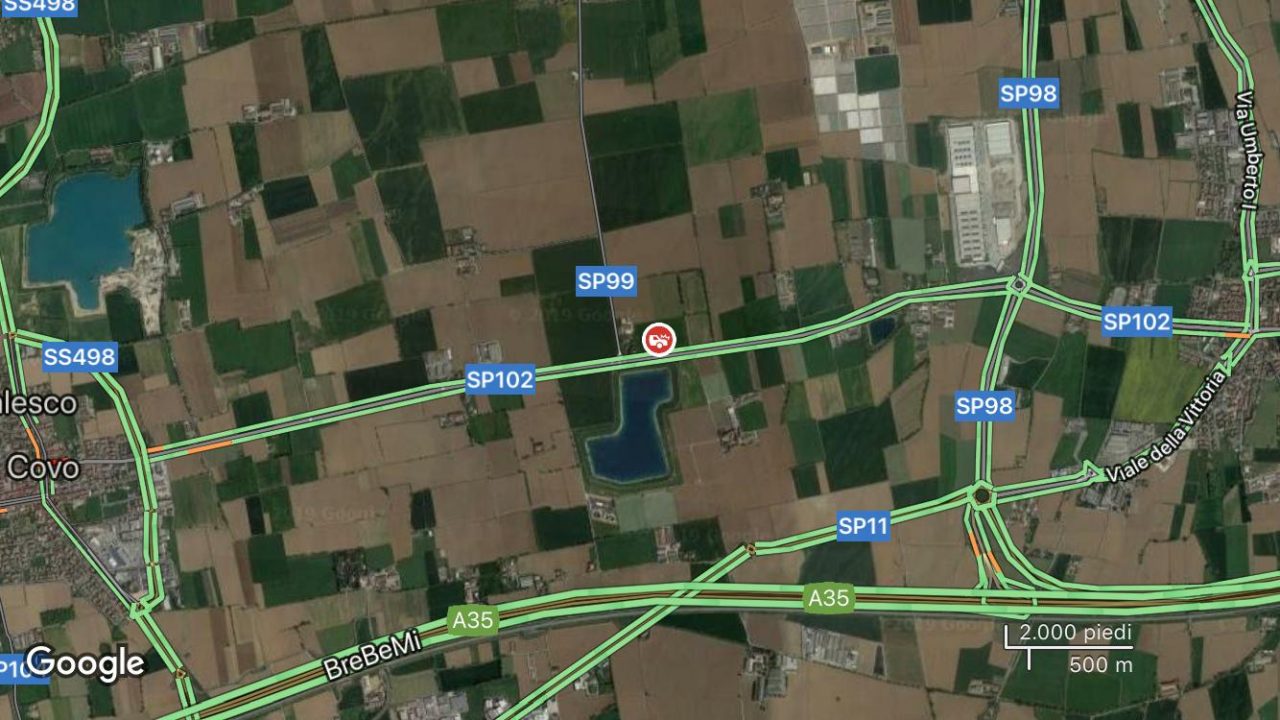 auto nel laghetto di Santa Barbara