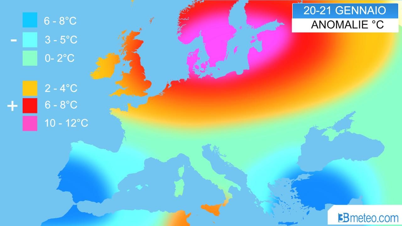 Inverno anomalo, sull’Italia perturbazione nel weekend PREVISIONI METEO